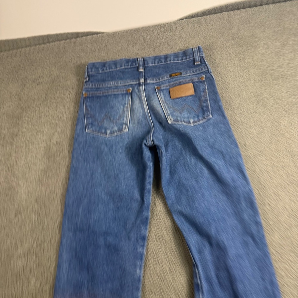Wrangler 13MWZBP Cowboy Cut Straight Leg Blue Denim Jeans Mens 14 Regular